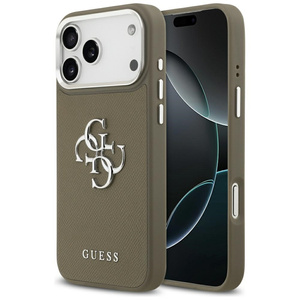 Etui Guess Grained Big 4G Classic Logo do iPhone 17 Pro Max brązowy