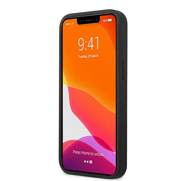 Etui MERCEDES Apple iPhone 13 Mini Leather Perforated Area Czarny Hardcase