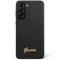 Etui Guess GUHCS23SSLSMK S23 S911 czarny/black hardcase Silicone Vintage Gold Logo Case