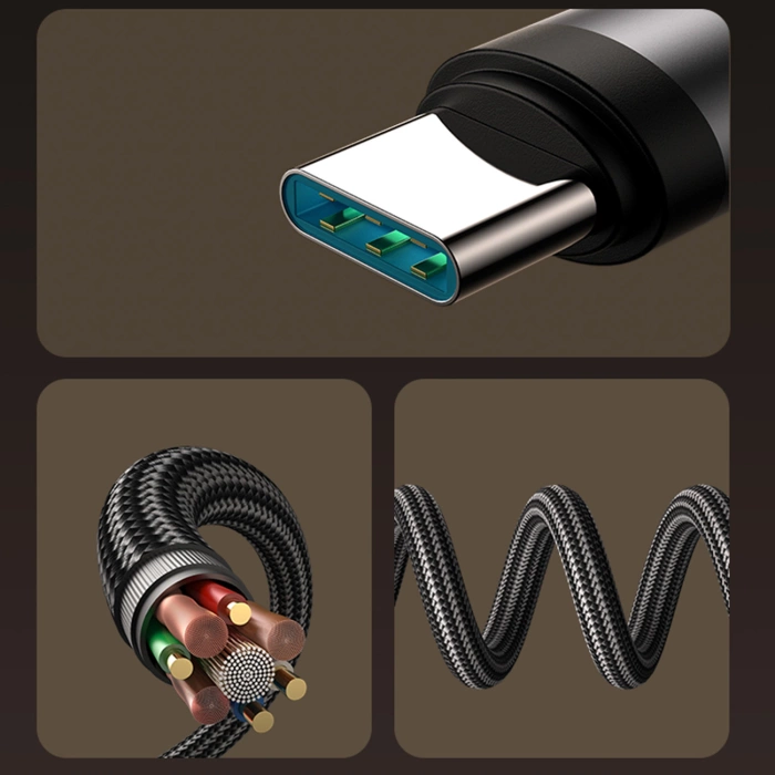 Kabel Joyroom S-A56 EnjoyX Series 90° USB-C - USB-C 60W 1,2m - czarny