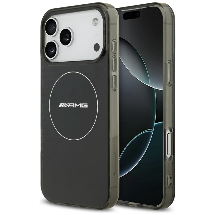 Etui AMG Double Layer Transparent        Smocked MagSafe do iPhone 17 Pro Max czarny