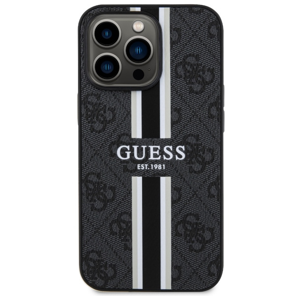 Etui Guess GUHMP13XP4RPSK iPhone 13 Pro Max 6,7" czarny/black hardcase 4G Printed Stripes MagSafe Case