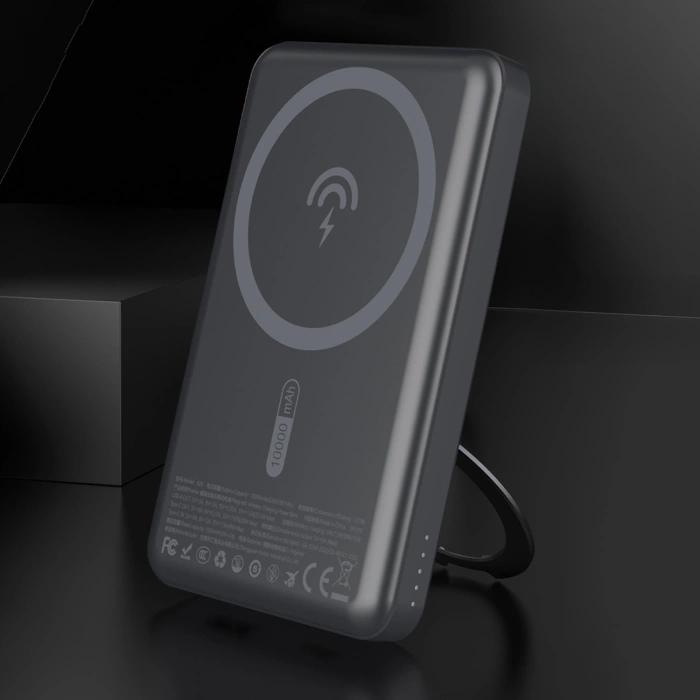 Powerbank Dudao K28S 20W PD 5000mAh z MagSafe i podstawką - szary