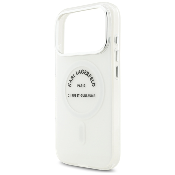 Etui Karl Lagerfeld IML Karl RSG Logo    MagSafe do iPhone 17 Pro przezroczysty