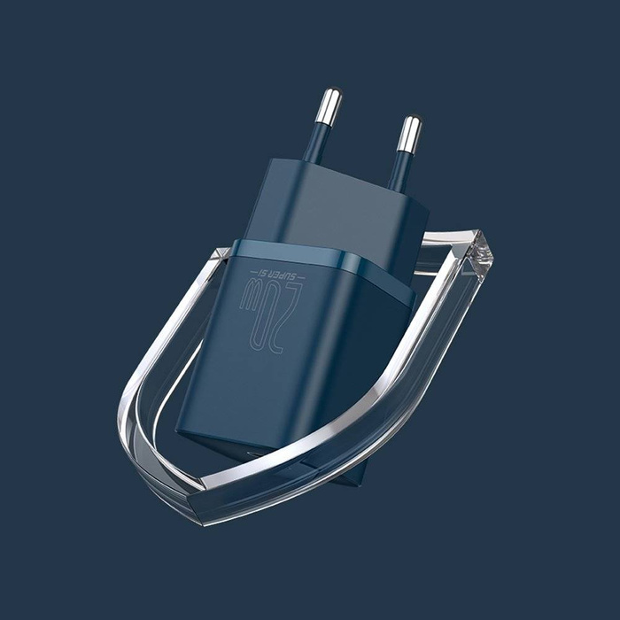 [PO ZWROCIE] Baseus Super Si 1C szybka ładowarka USB Typ C 20W Power Delivery + kabel USB Typ C - Lightning 1m niebieski (TZCCSUP-B03)