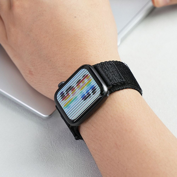 Pasek do Apple Watch Forcell F-Design FA05 rzep nylon 38 / 40 / 41 mm czarny