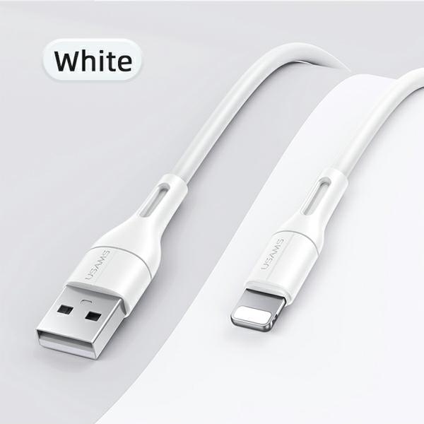 USAMS Kabel U68 lightning 2A Fast Charge 1m biały/white SJ500USB02 (US-SJ500)