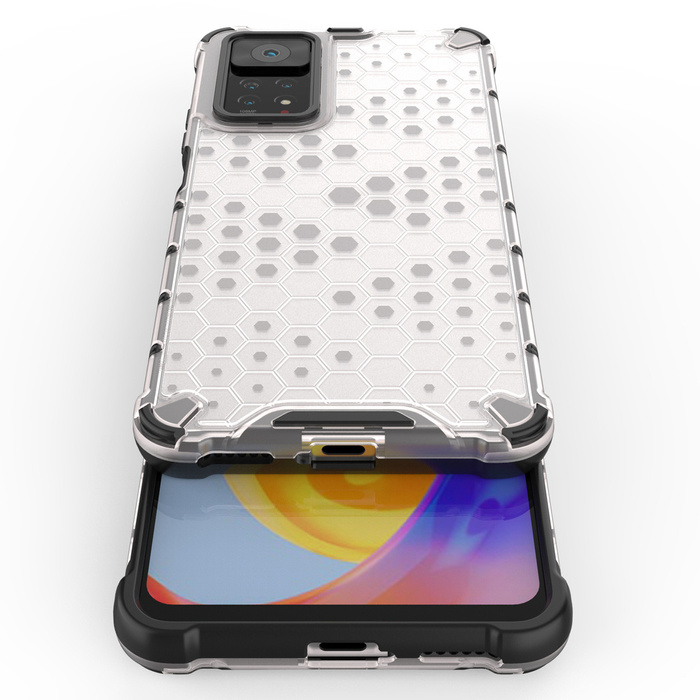 Etui Honeycomb pancerny pokrowiec z żelową ramką Xiaomi Redmi Note 11 Pro+ / 11 Pro czarny