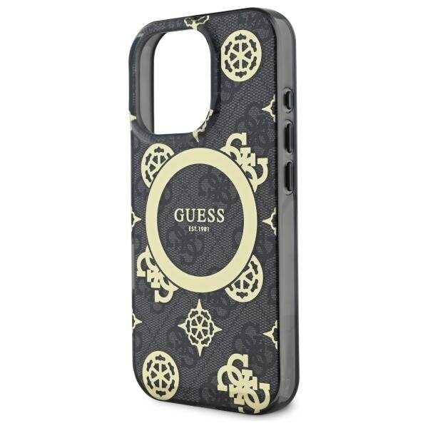 Etui Guess iPhone 16 Pro Max  6.9" czarny/black hardcase IML Peony On 4G Background MagSafe