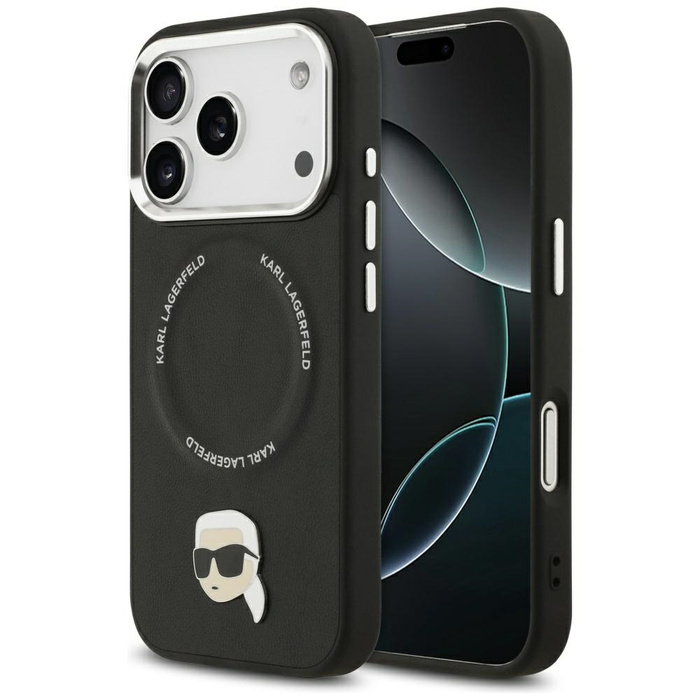 Etui Karl Lagerfeld Karl Pin MagSafe do  iPhone 17 Pro czarny
