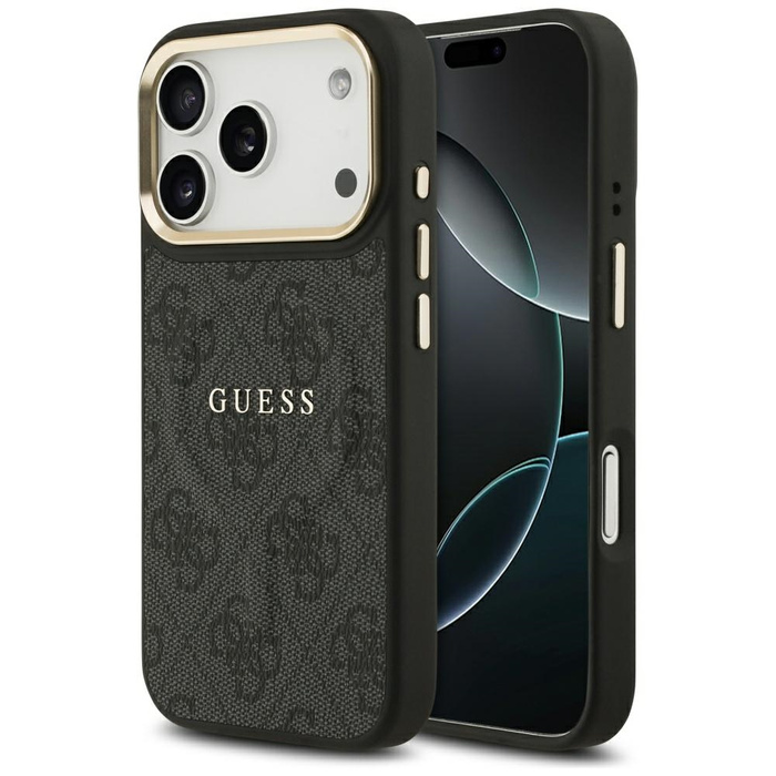 Etui Guess 4G PU Classic Logo MagSafe do iPhone 17 Pro czarny