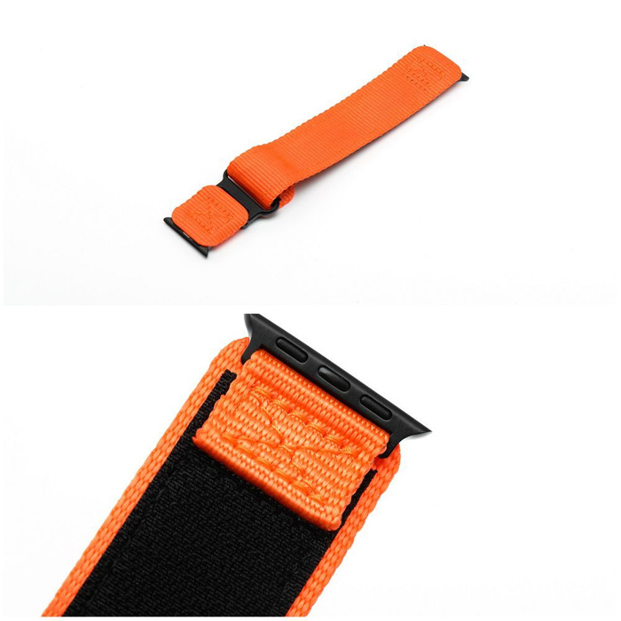 FORCELL F-DESIGN FA05 pasek nylonowy do APPLE Watch 42 / 44 / 45 / 49 mm pomarańczowy