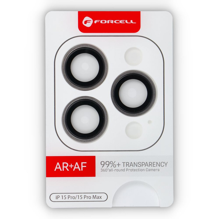 Szkło hartowane na aparat do iPhone 15 Pro / 15 Pro Max Forcell Premium tytanowy 0INT