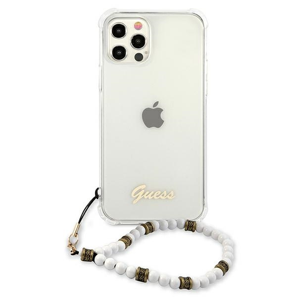 Etui GUESS Apple iPhone 12 12 Pro White Pearl Bezbarwny Hardcase