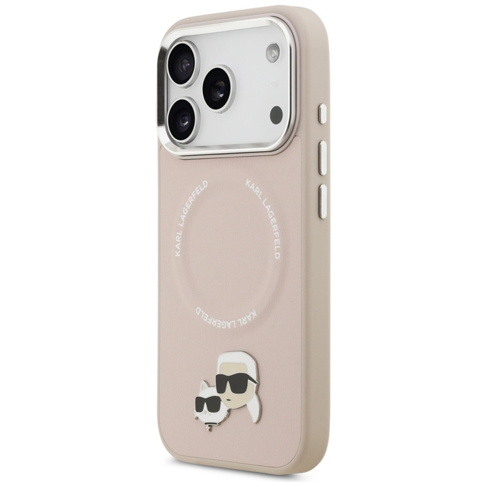 Etui Karl Lagerfeld Karl & Choupette     Pins MagSafe do iPhone 17 Pro różowy