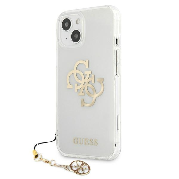 Etui GUESS Apple iPhone 13 Mini 4G Gold Charms Collection Bezbarwny Hardcase