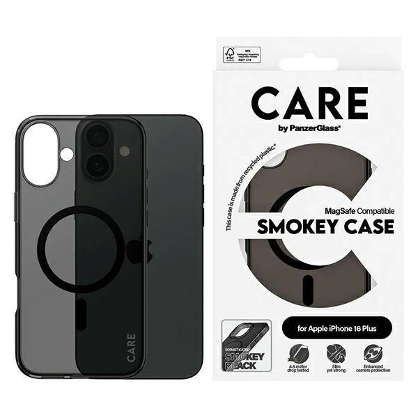 Etui CARE by PanzerGlass Flagship Case iPhone 16 Plus 6.7" dymny/smokey MagSafe 1351