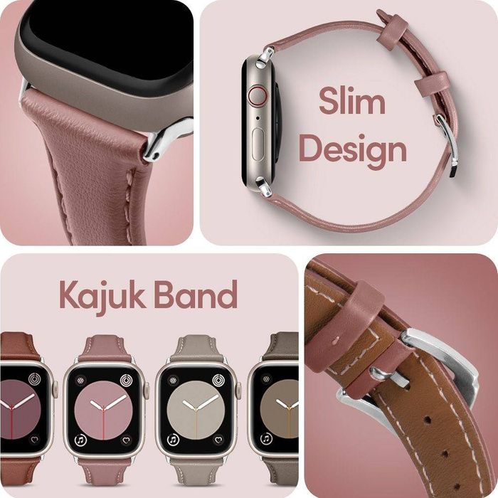Pasek Spigen Cyrill Kajuk Apple Watch 9 8 7 SE 2022 38mm 40mm 41mm Rose