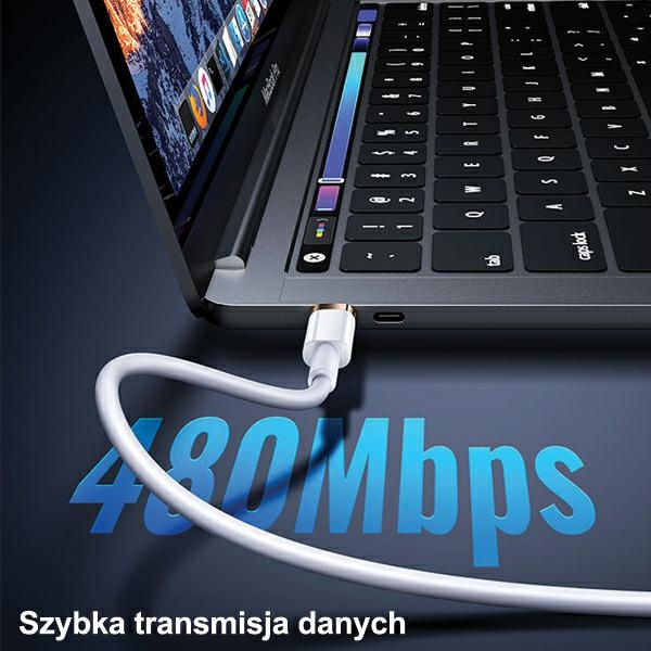 Kabel USAMS USB-C Apple Lightning U63 PD 1,2m Fast Charge 20W SJ484USB01 US-SJ484 Czarny