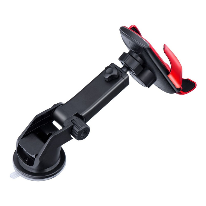 Uchwyt na telefon do samochodu indukcyjny automatyczny Forcell F-Grip HS1 Qi 15W do szyby / kratki czerwony