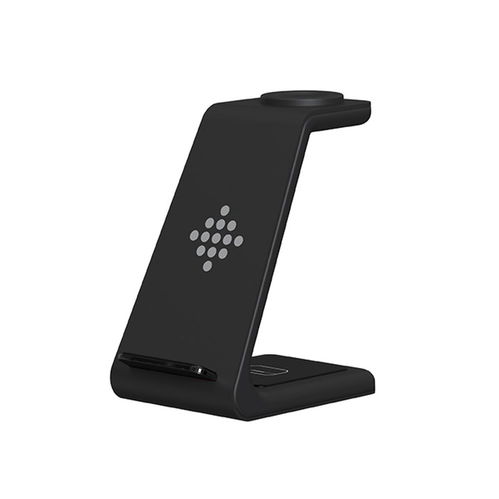 Ładowarka TECH-PROTECT A7 3IN1 WIRELESS CHARGER BLACK Czarna 