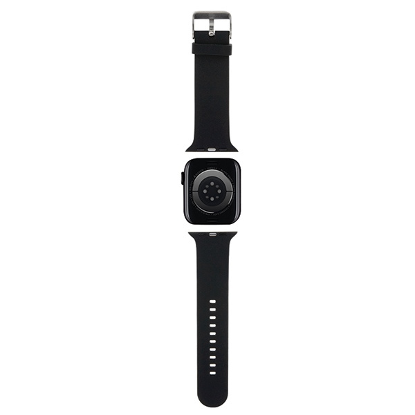Karl Lagerfeld Pasek KLAWMSLCNK Apple Watch 38/40/41mm czarny/black strap 3D Rubber Choupette Heads 