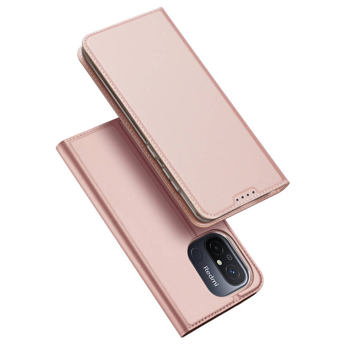 Etui Dux Ducis Skin Pro etui do Xiaomi Redmi 11A / Poco C55 / Redmi 12C pokrowiec z klapką portfel na kartę podstawka różowe Case