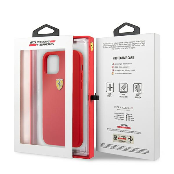 Etui FERRARI Apple iPhone 13 Mini Silicone Czerwony Hardcase