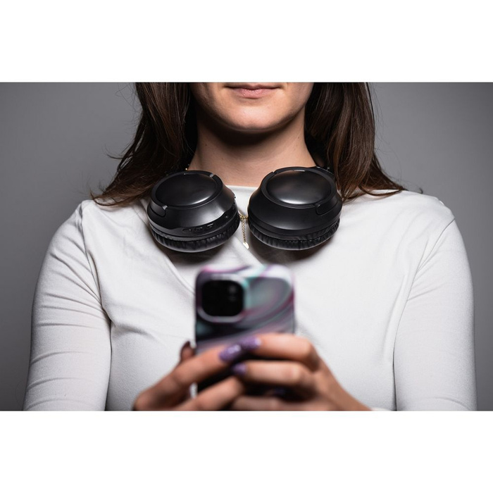 Słuchawki bezprzewodowe nauszne Forcell F-Audio Vibe ANC ENC + TUYA APP czarne