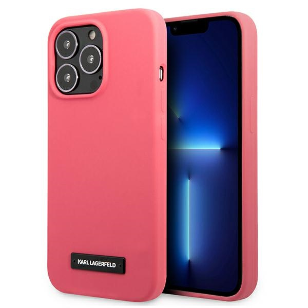 Etui KARL LAGERFELD Apple iPhone 13 Pro Fuksja Silicone Plaque Różowy Hardcase