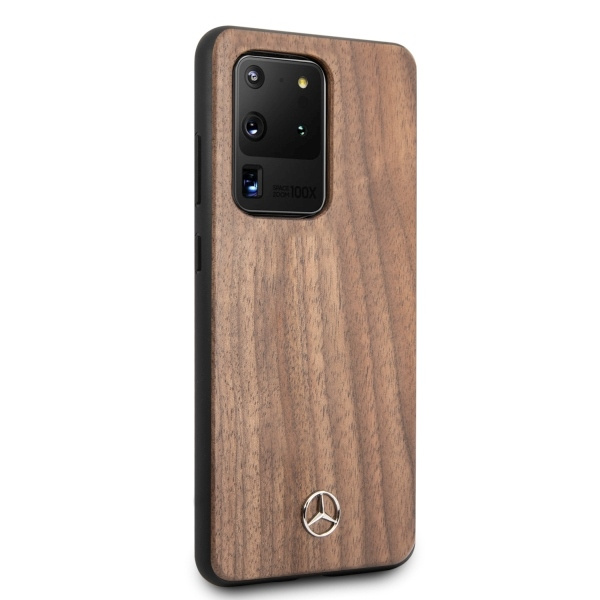Etui MERCEDES Samsung Galaxy S20 Ultra Wood Line Walnut Brązowy Case