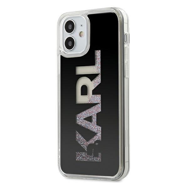 Etui KARL LAGERFELD Apple iPhone 12 Mini Karl Logo Glitter Czarny Case