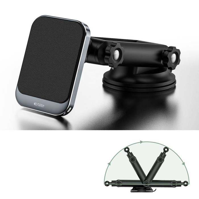 UCHWYT TECH-PROTECT MM15W-V2 MAGNETIC MAGSAFE DASHBOARD CAR MOUNT WIRELESS CHARGER 15W BLACK