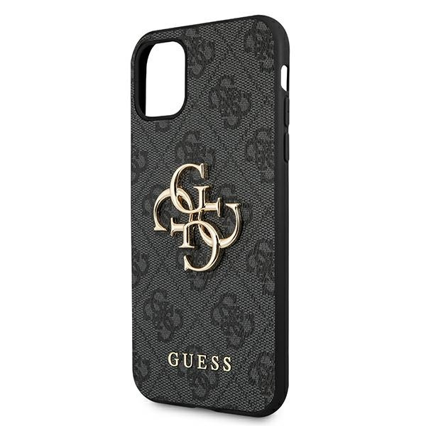 Etui GUESS Apple iPhone 11 4G Big Metal Logo Szary Hardcase