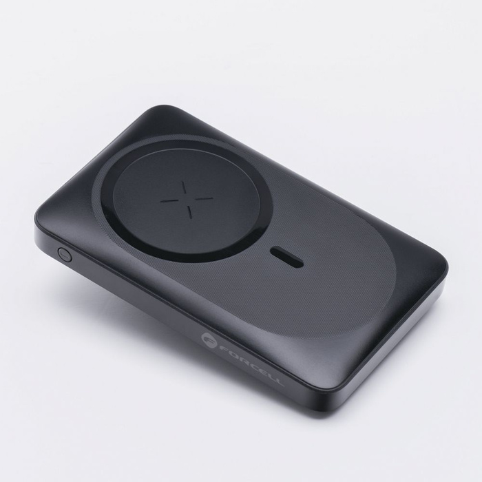 Powerbank zgodny z MagSafe Forcell F-Energy MagStand F10K2 QC3.0 PD 5A 20W 10000 mAh czarny