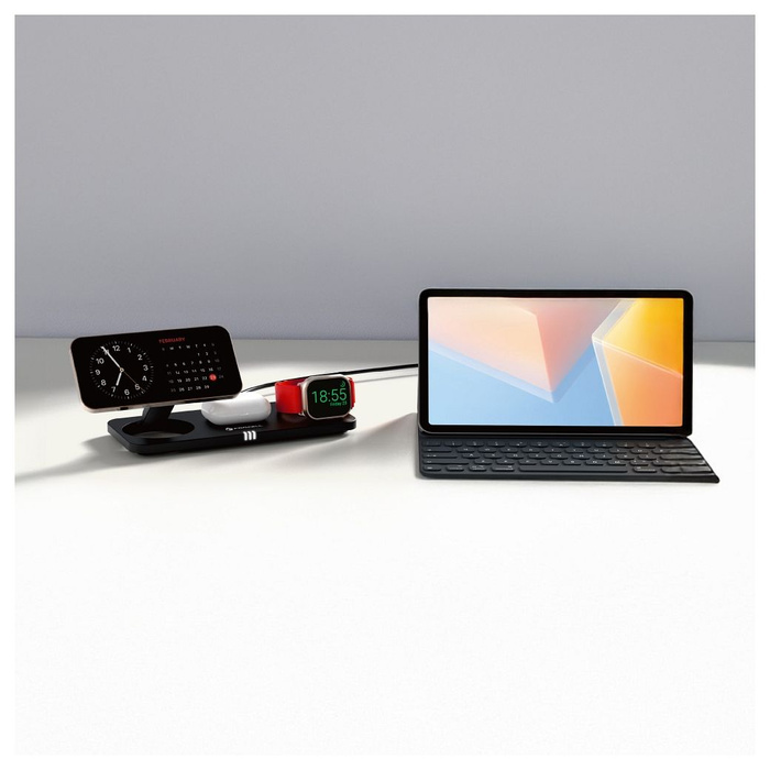 Ładowarka indukcyjna Forcell F-Energy 3w1 MagNetix USB C Qi2 20,5W zgodna z MagSafe czarna 0INT