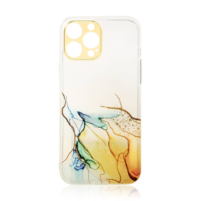 Etui Marble Case do iPhone 13 Pro Max żelowy pokrowiec marmur pomarańczowy