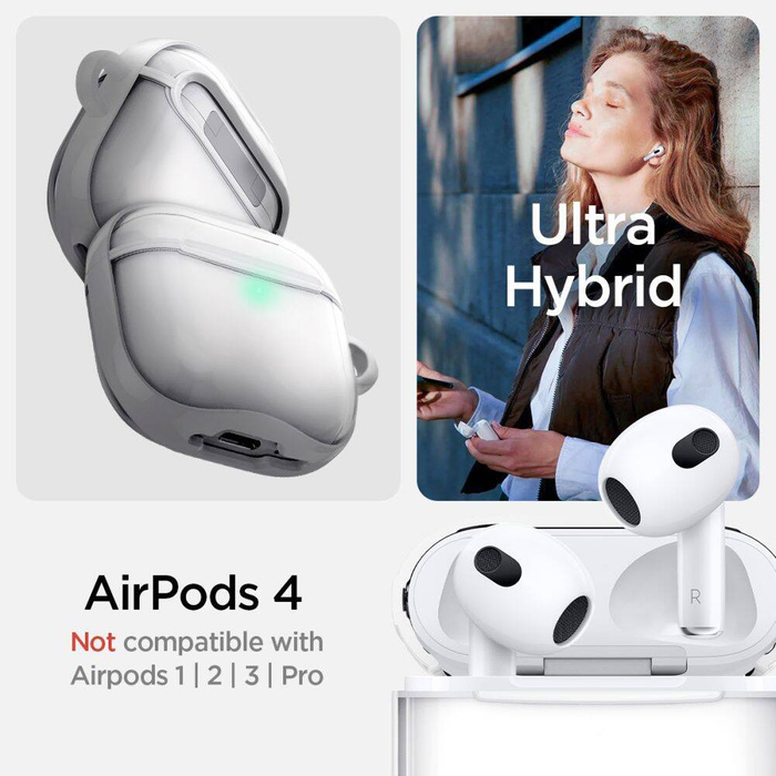 ETUI SPIGEN ULTRA HYBRID APPLE AIRPODS 4 JET WHITE
