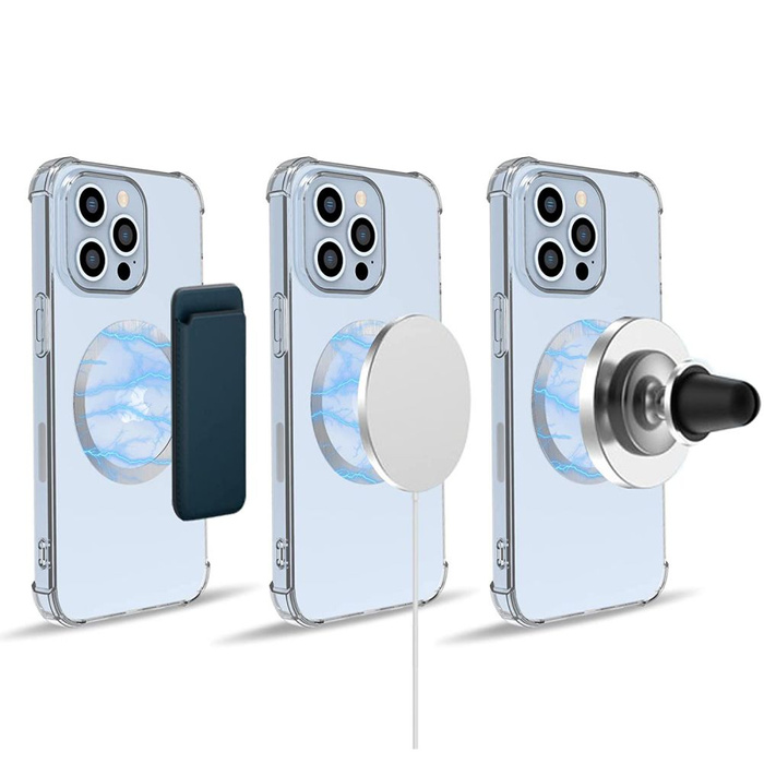 BLASZKA TECH-PROTECT MAGMAT MAGSAFE UNIVERSAL MAGNETIC RING BLACK & SILVER