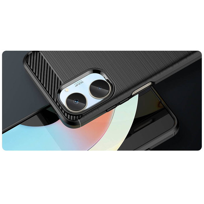 Etui Carbon Case etui do Realme 10 elastyczny silikonowy karbonowy pokrowiec czarne Case