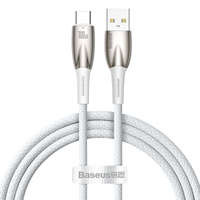 Baseus Glimmer Series kabel do szybkiego ładowania USB-A - USB-C 100W 480Mb/s 1m biały