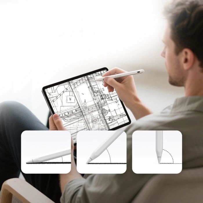 Rysik Wozinsky WRA-08  Stylus do iPad USB-C szybkie ładowanie Apple iPad 2018-2025 - biały