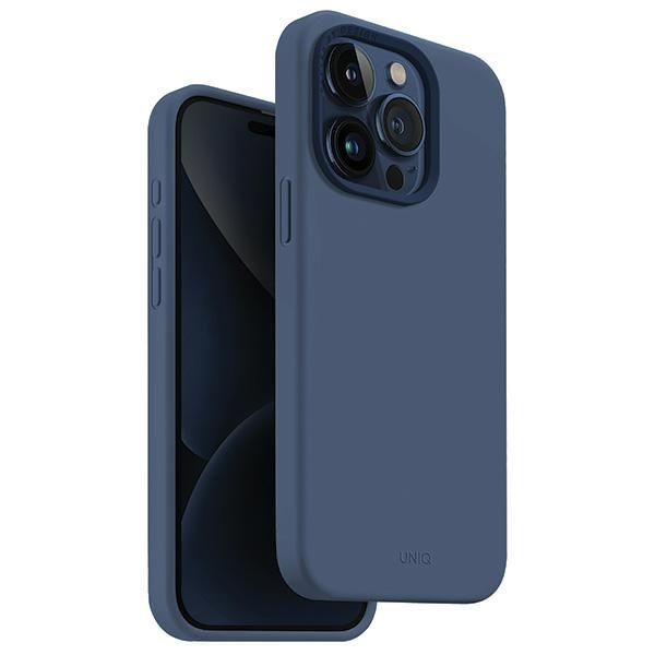 Etui UNIQ etui Lino Hue iPhone 15 Pro 6.1" Magclick Charging granatowy/navy blue Case