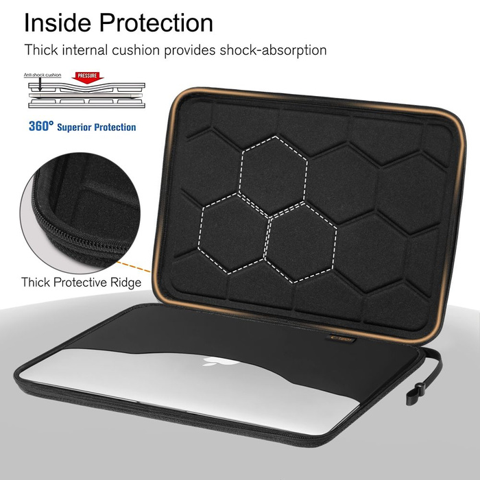 TECH-PROTECT HARDPOUCH LAPTOP 13-14 BLACK/BLACK