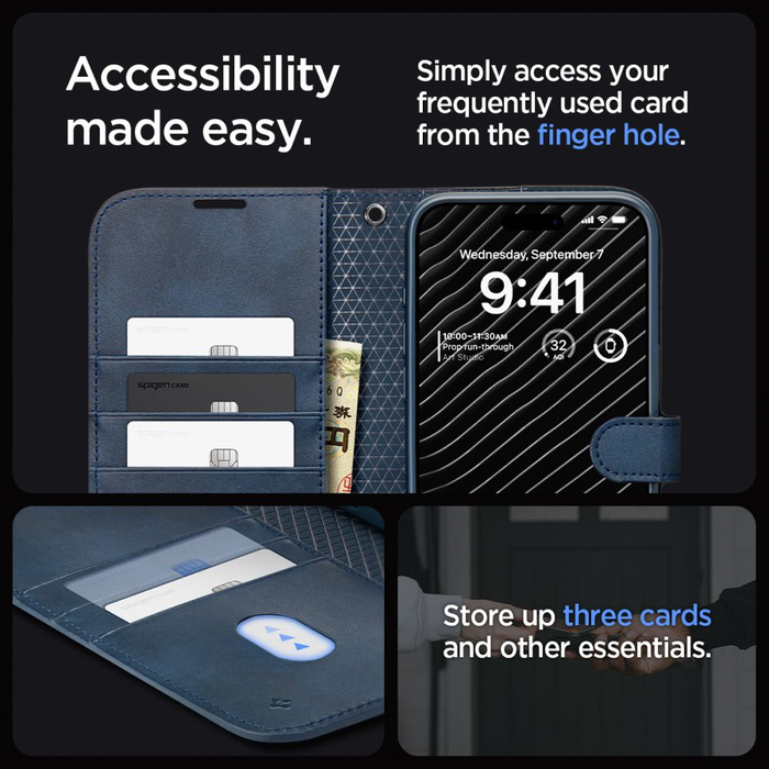 Etui Spigen Wallet ”s” Pro Iphone 15 Pro Navy