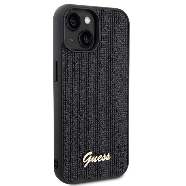 Etui Guess GUHCP14SPMSDGSK iPhone 14 / 15 / 13 6.1" czarny/black hardcase Disco Metal Script Case