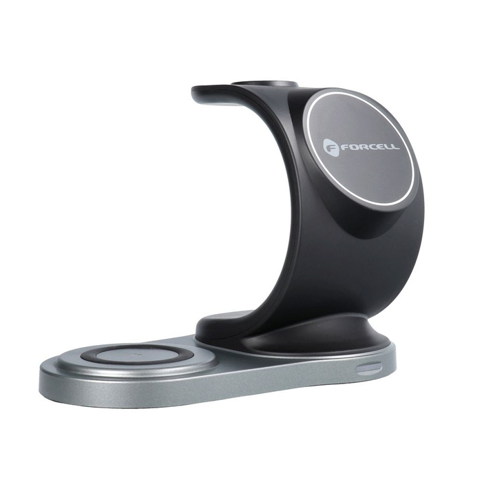 FORCELL F-ENERGY Sail Mag ładowarka indukcyjna 3w1 kompatybilna z MagSafe Qi 15W czarna