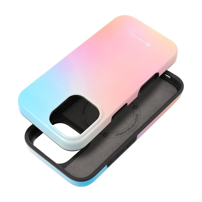 Etui na iPhone 16 Forcell F-Protect Mirage zgodny z MagSafe Military Drop-Test pinky blue