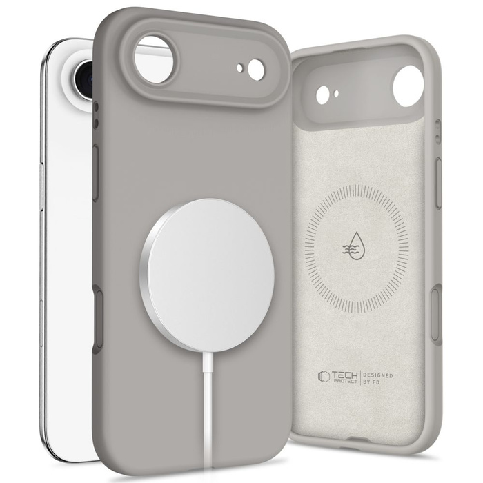 ETUI TECH-PROTECT IPHONE 17 AIR SILICONE MAGSAFE STONE GREY