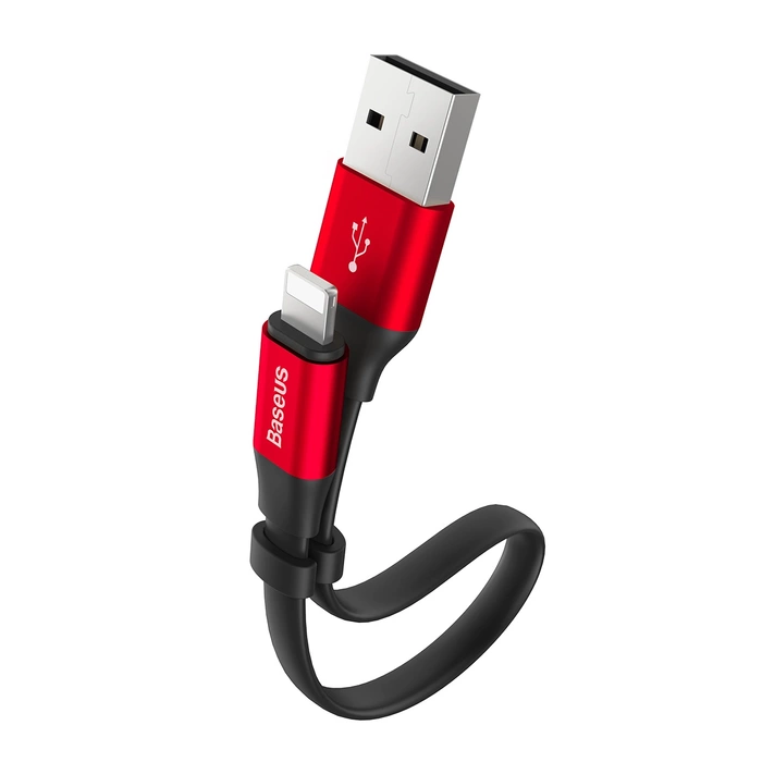 Kabel Baseus Nimble USB-A / Lightning 2A 0.23 m - czerwono-czarny